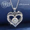 925 Silver Material 1-Carat Moissanite Necklace, Suitable for Women to Wear. Fashionable Heart-Shaped Pendant, a Must-Have Style for Parties. Classic And Easy Style. It Is an Exquisite Gift for Birthdays. Total Product Weight (2.28G)