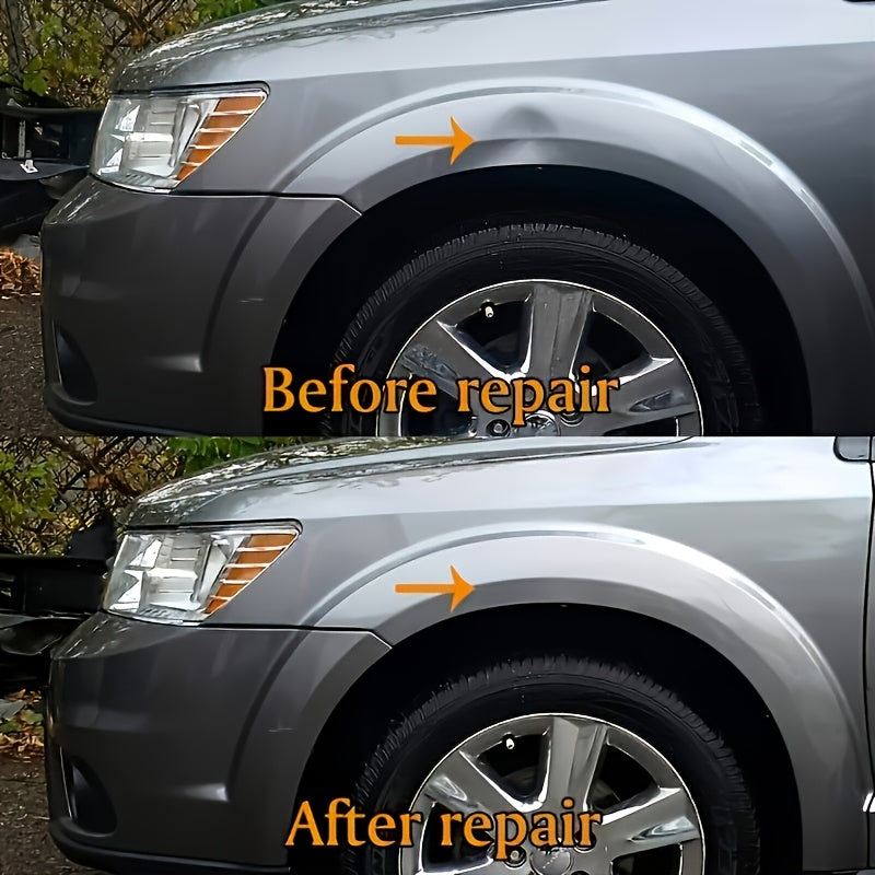 Paintless Dent Repair Kit - Professional  Body Dent Puller with 18 Tabs, Mats (Minor Dent Removal Tool for Doors/Hoods | Non-Paint Damage Fix) - Auto Body Repair Essential