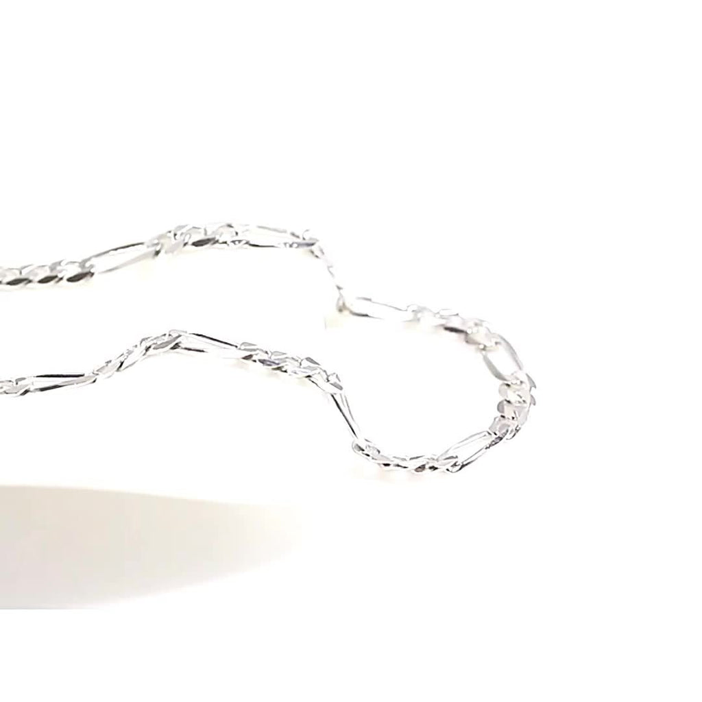 925 Sterling Silver Figaro Necklace, Independent Studio Design, Italian Craftsmanship, Fashion Minimalist, Perfect for Gift-Giving, Valentine'S Day, 8Mm Wide, 18-24 Inches