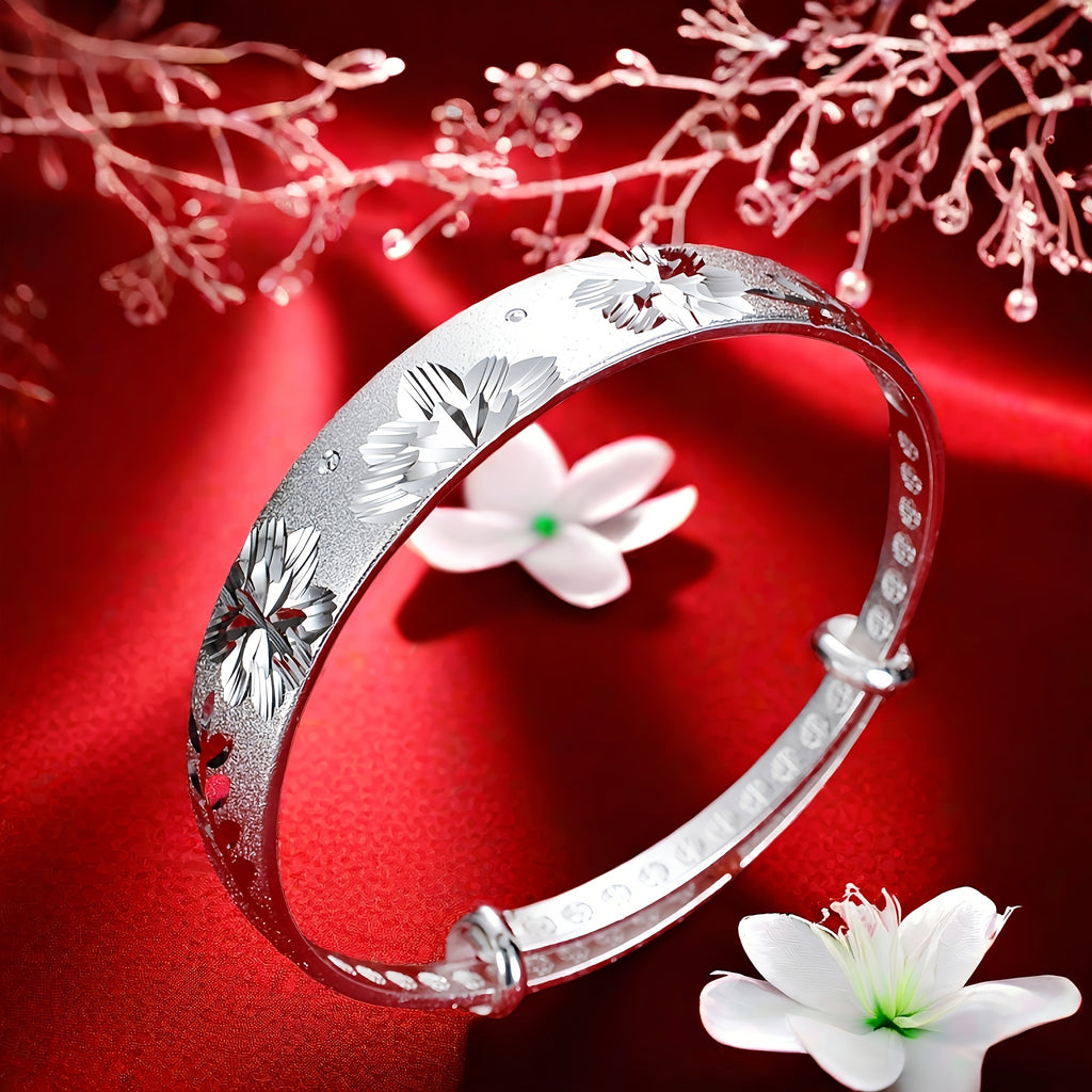 [Mother's Day Gifts] 925 Pure Silver Bracelet, a Push-Pull Bracelet for Women. The Style of the Mother Can Be Freely Adjusted. It Is a Festival Gift for the Mother