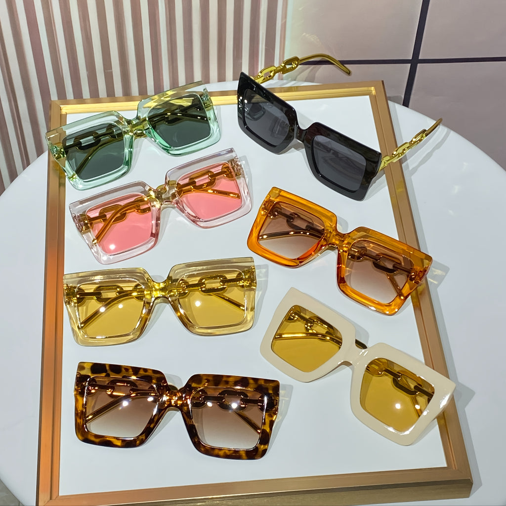 14pcs Women's Square Frame Set | Stylish And Minimalist Casual European & American Trendy Glasses with Durable Pc Frames And Tinted Lenses, Perfect for Parties And Gatherings