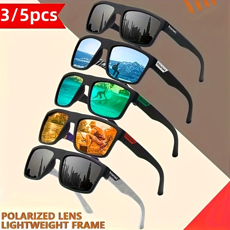 3/5pcs Men's And Women's Fashionable Glasses for Couples, 2025 New Retro Trendy Polarized Glasses, A Must-have for Summer, Equipped with PC Lenses And Metal Hinges