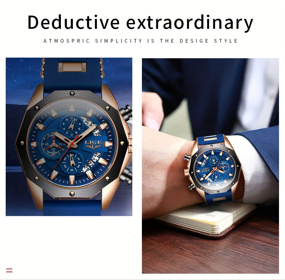 2026 New Fashion Men's Watch. Chronograph Calendar Luminous Quartzwatch. Outdoor Casual Sports Watches. Suitable for Giving to Students or Men.
