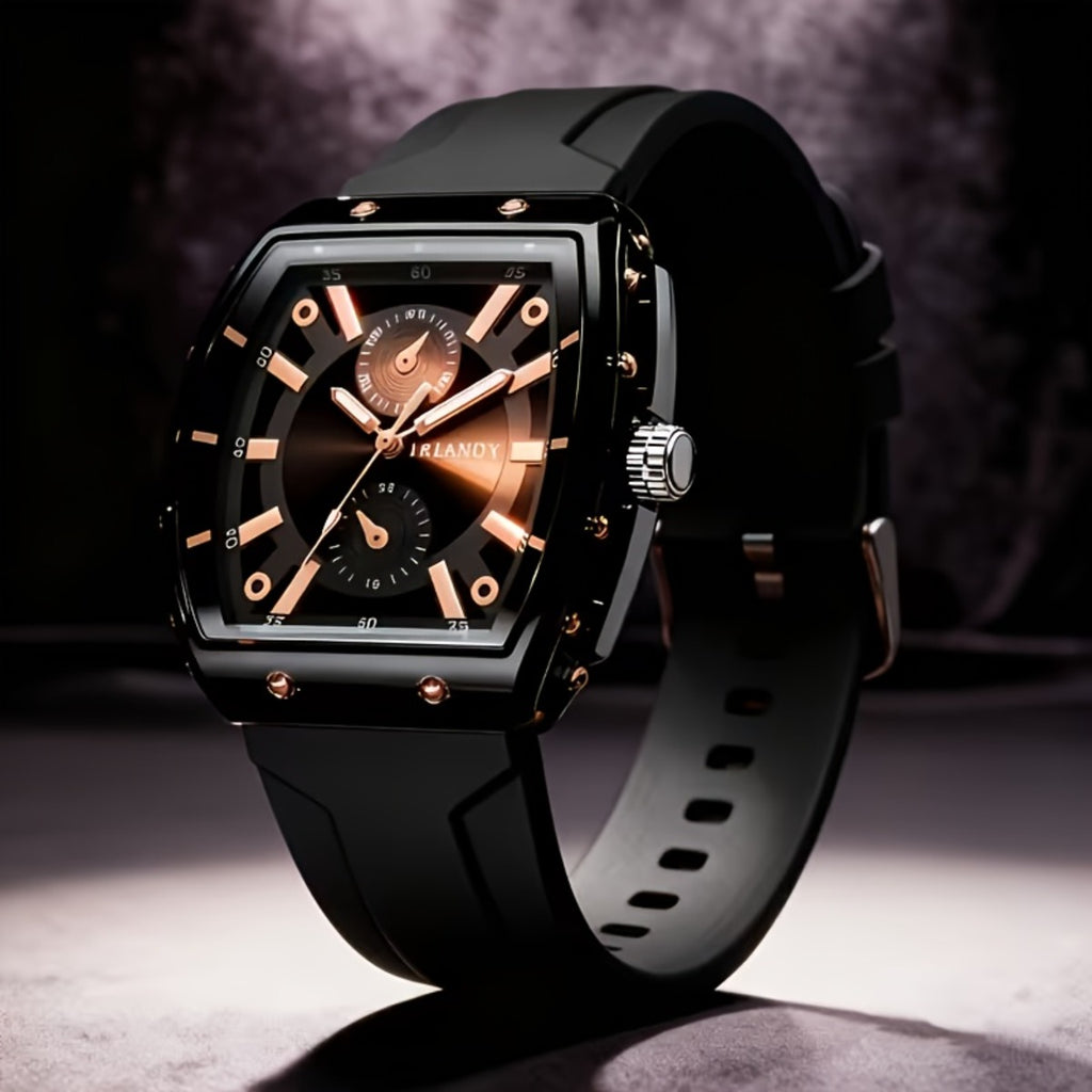 Set of 5 Fashion Men's Quartz Watches | Casual, Sports, Minimalist Style with Alloy Case and Silica Gel Strap Watches for Men, Non-rechargeable Button Battery Suitable for Daily Wear Ideal Choice for Gifts Wrist Watch Reloj Para Hombre.