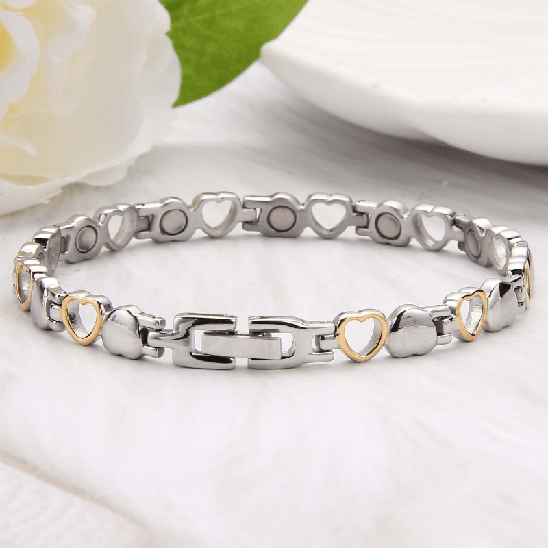 2pcs Heart-shaped Magnetic Copper Bracelet - 99.99% Pure Copper, Bohemian Vintage Style, Suitable for Daily Wear and Special Occasions, High Quality Nickel-free, Many Options