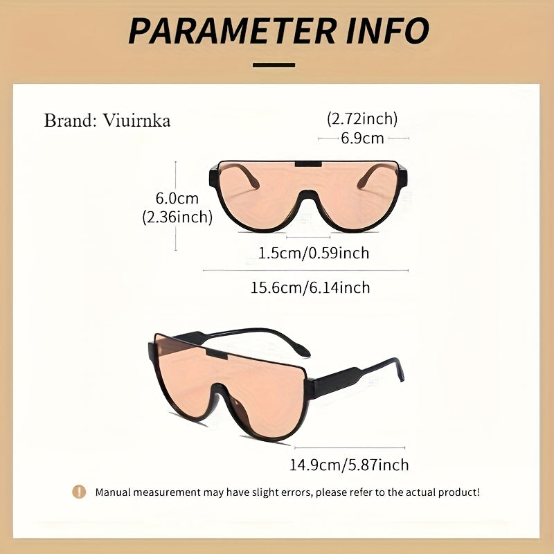 Trendy Unisex Oversized Semi-Circular Glasses - Glare-Resistant Shades Ideal for, Trips, And Daily Activities; Built to Last with Style
