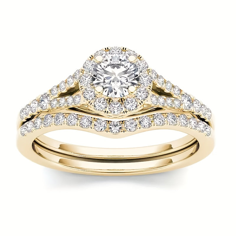 [Wedding Ring Sets] 9 Classic Women's Multi-Style Wedding Ring Sets, Including Synthetic Zirconia Rings, Perfect for Daily Women's Clothing, Jewelry, And Additions