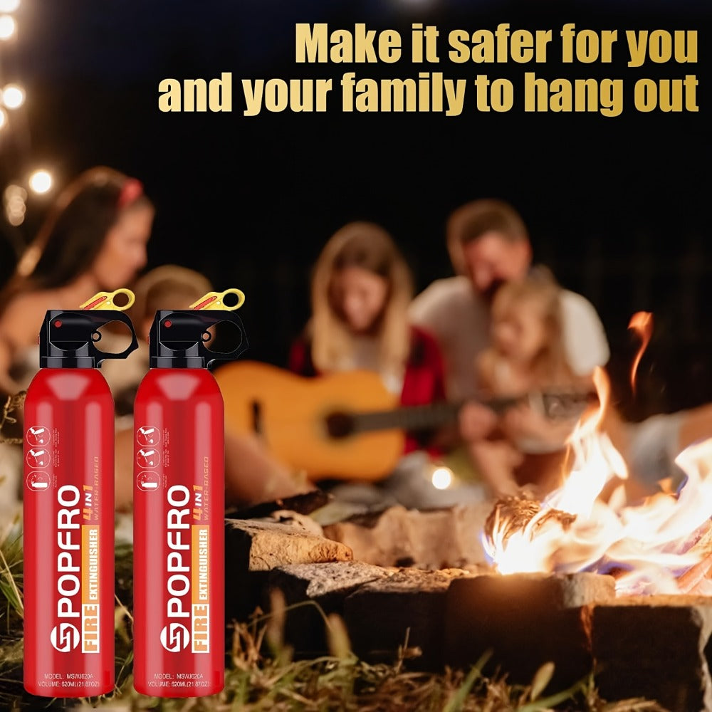 Portable Fire Extinguisher | Home, Garage, Kitchen,  Four-in-One  Fire Extinguisher | for Electrical, Textile And Oil Fires | Non-toxic, Easy to Clean | Wall-mounted
