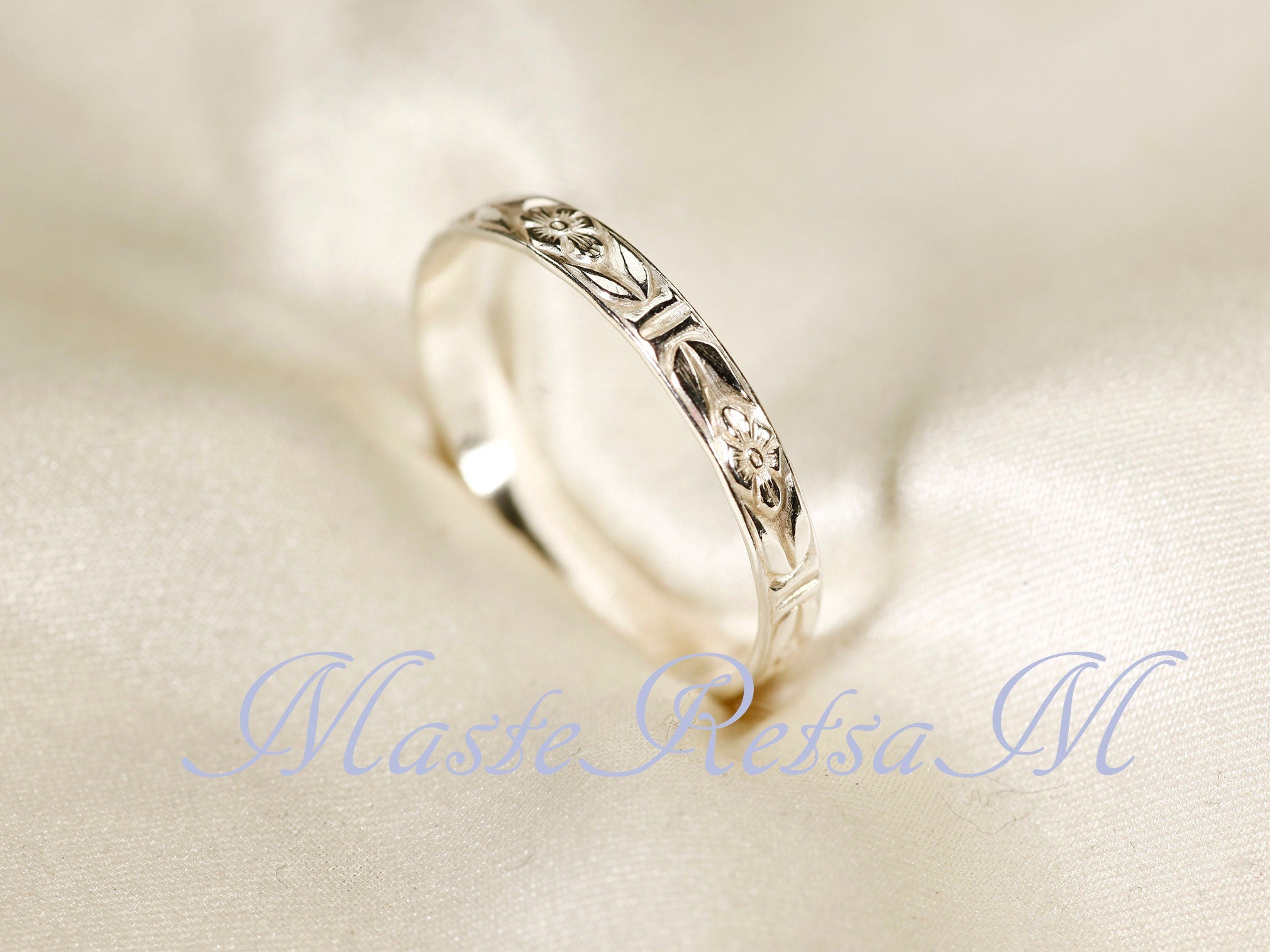 2124 MASTERETSAM 925 Sterling Silver Pattern Ring, Ring for Women, Ring for Men, Handmade Ring
