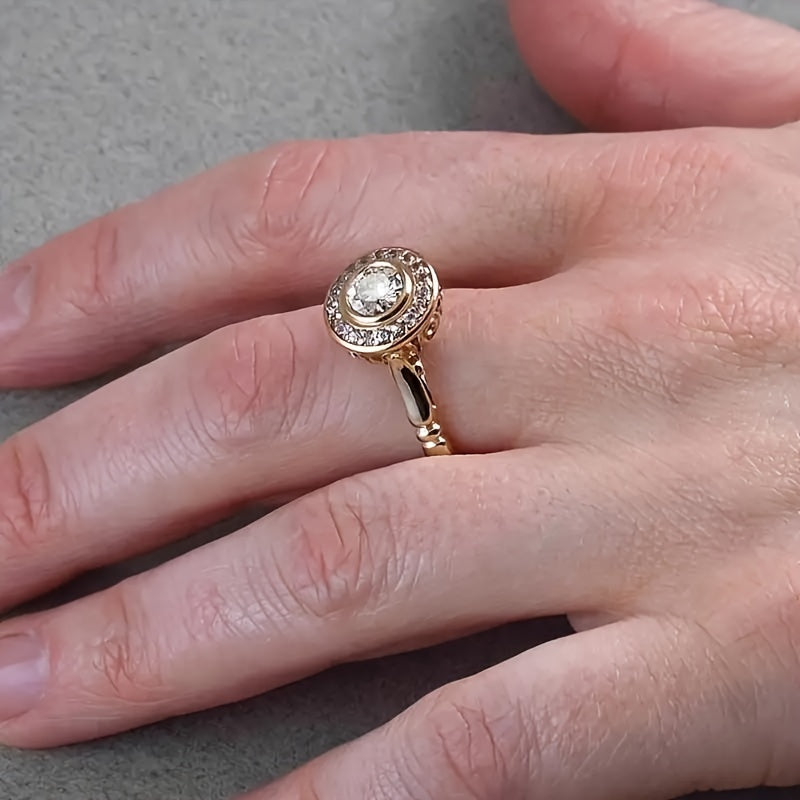 Two 18K Gold Plated 18K Gold Plated-Plated Rings, Perfect Presents for Weddings And Celebrations, Stylish Additions for Valentine'S Day, Christmas, Birthdays, And Anniversaries