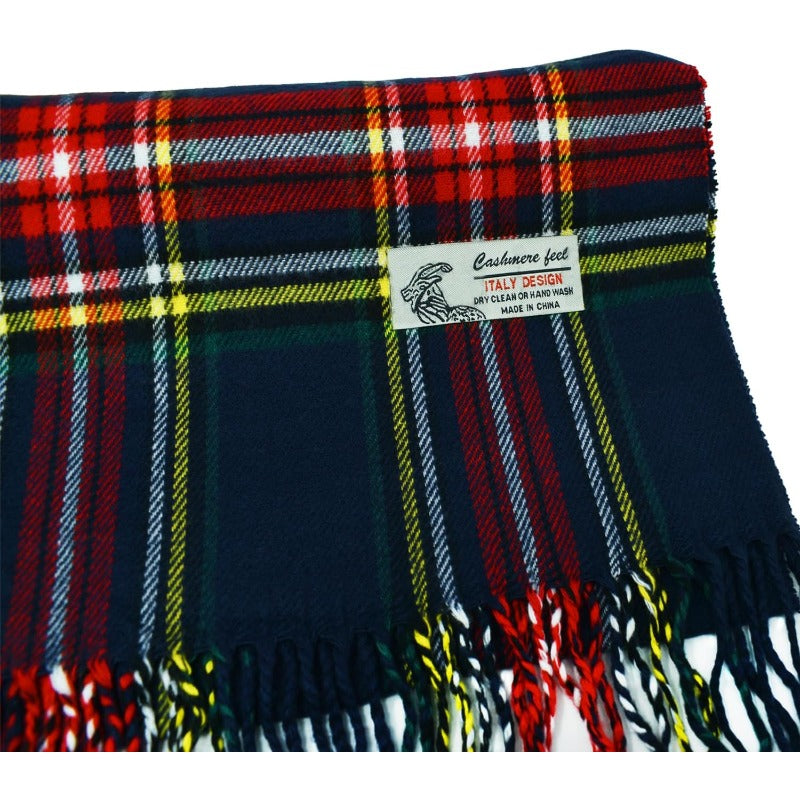 Scottish Stewart Tartan Plaid Luxurious Winter Scarf Soft Cashmere Feel 72"x12", Scottish Heritage Holiday Gift