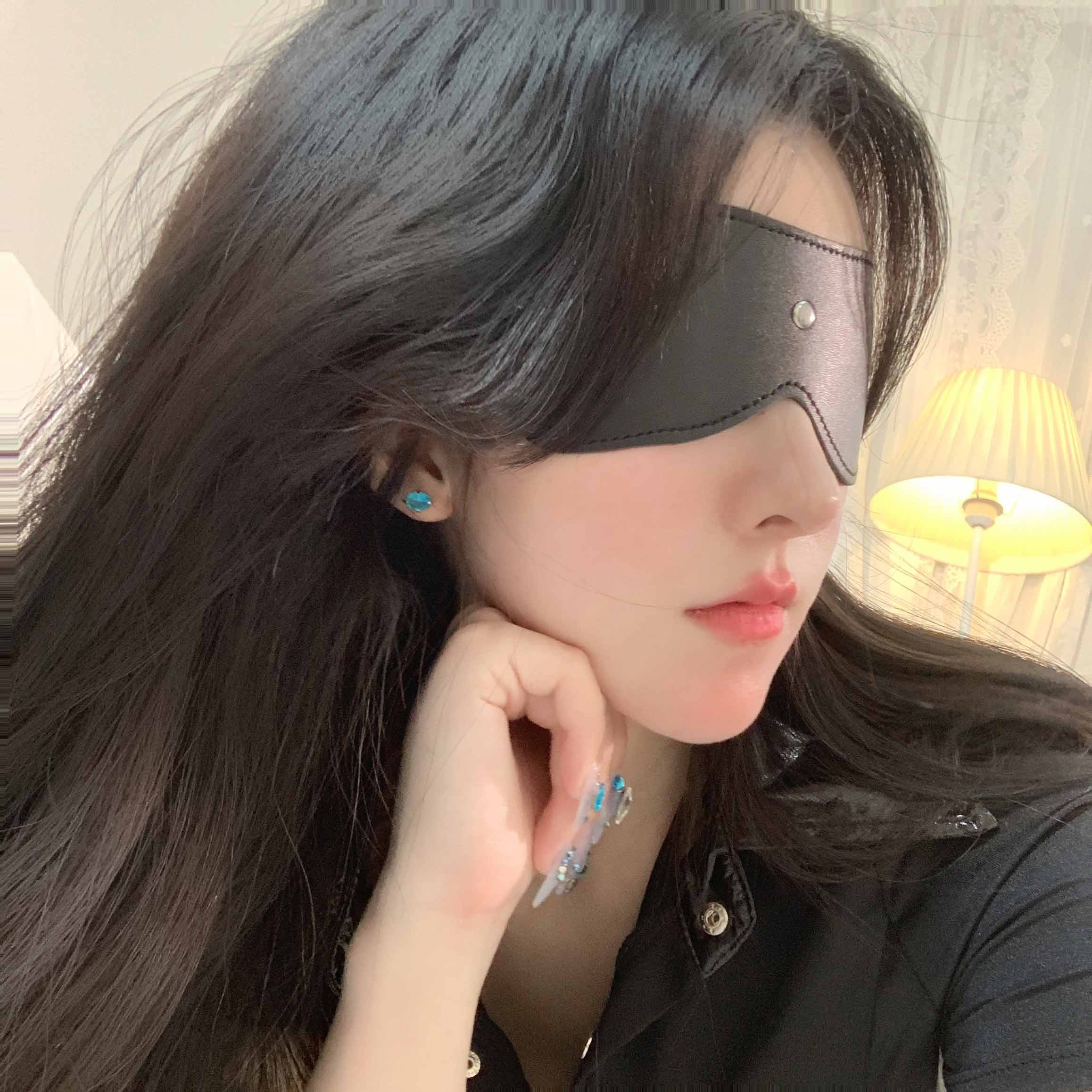 P-346 Leather blackout eye mask