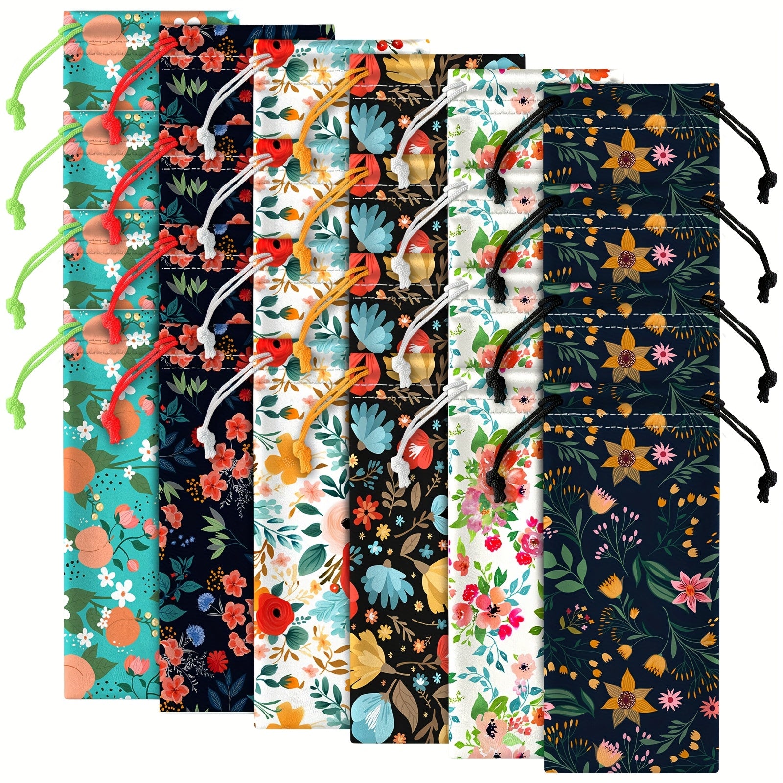 24pcs Pouch Drawstring Microfiber Pouch Multicolor Soft Case Bag Eyeglass Pouch Glasses Case for Women