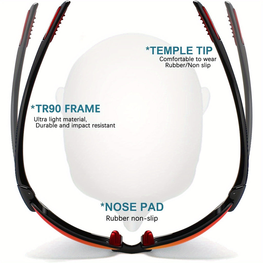 Polarized Sunglasses for Men & Women - Tr90 Rimless Frame, Protection, Lightweight & Durable for Running, Fishing, Baseball, Outdoor Activities, Sunglasses, Fishing Eyewear, Sleek Design, Comfortable Fit, Versatile Shades, Fitness Lovers, Stylish Shades,