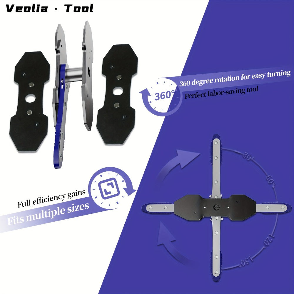 Brake Caliper Press Tool Car Piston Spreader Pad 360 Degree Swing Ratchet Hand Wrench Expander For Single Twin Quad Piston Disc Brake Vehicle