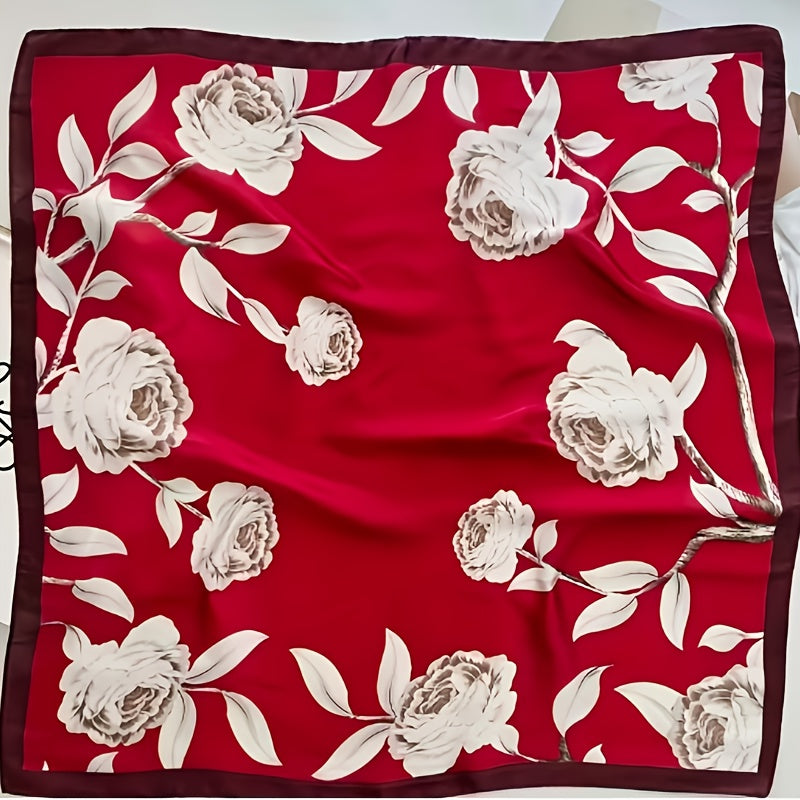 6pcs/Set Hair Bandanas Scarf for Women Lightweight Fashion Neck Polyester Satin Head Scarves Ribbon Headband for Sleeping Handbags Scarf 27.6 Inches