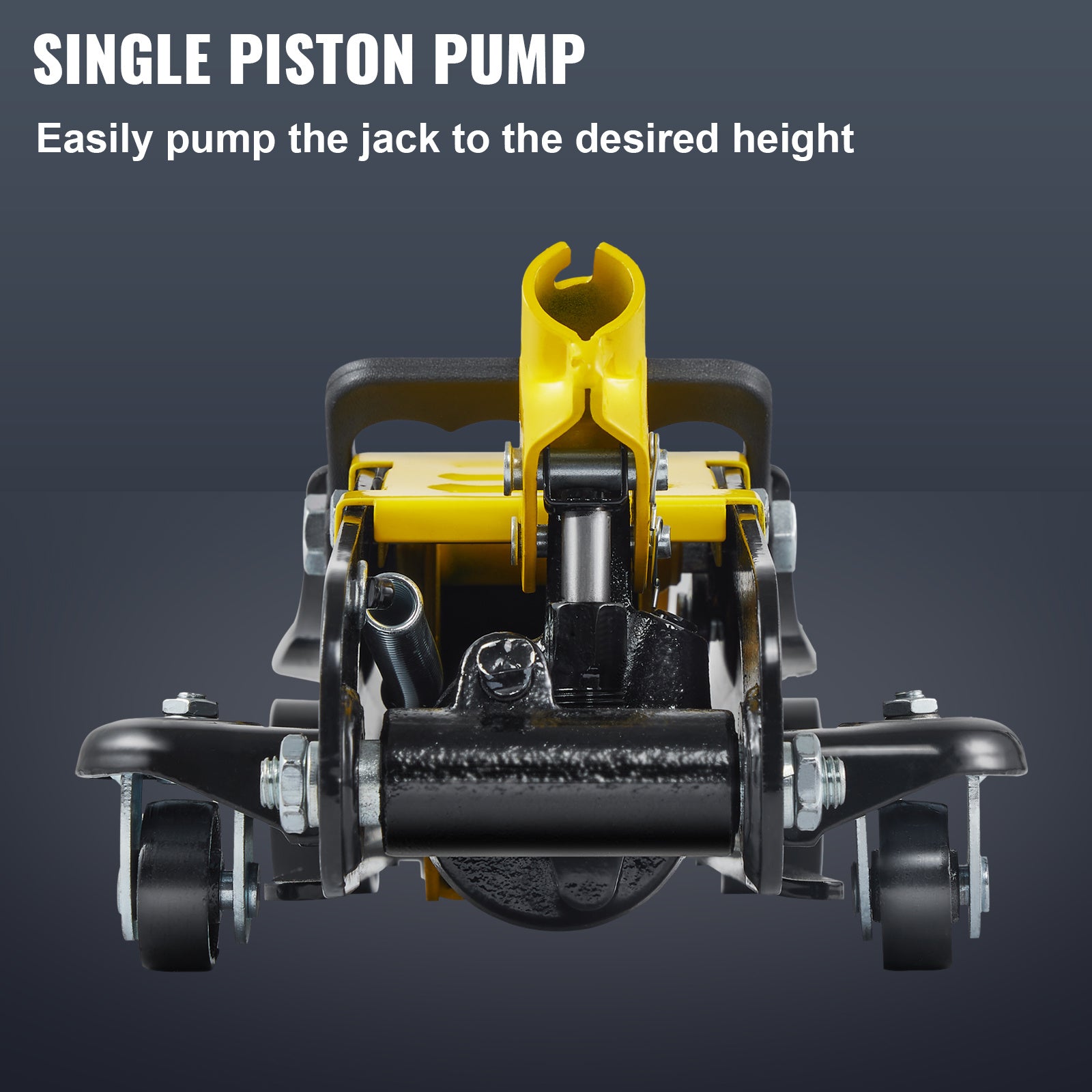 Happybuy Ground Lift, 2.5 Ton Compact Alloy Steel Sport Elevator, Single Cylinder Elevating Pump, Elevation Range 3.35"-14.96"