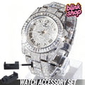 [Xmas Wedding Gift] West Coast Duo Stage Watch Xmas Wedding Gift Combo Thanksgiving Valentines Year-Round Tribute Men's Watch Set With Adjuster, Without Battery