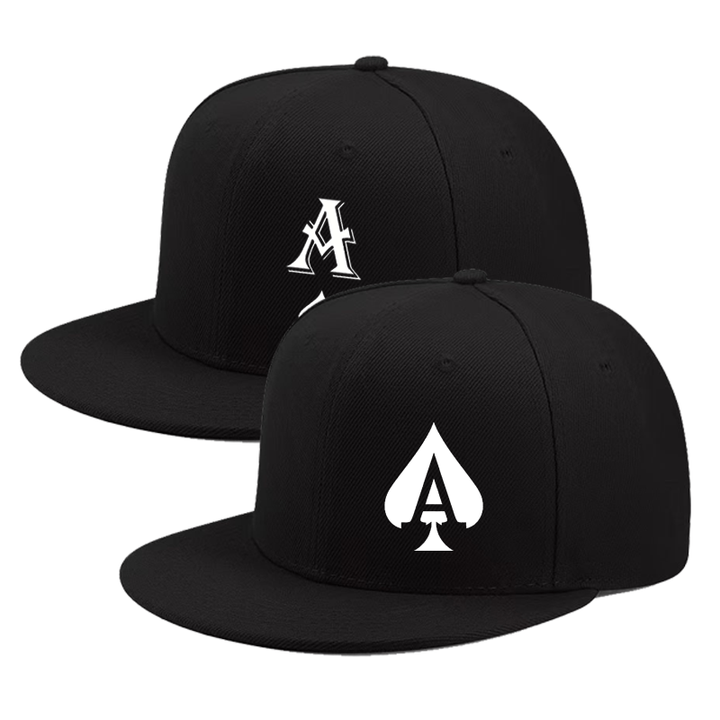 2D Flat - A Pair of Monogram-Style Fashion Hip Hop Baseball Caps for Both Men And Women, Featuring an Adjustable Fit, a Straightforward Casual Urban Design, a Flat Brim, Appropriate for Any Season, with a Distinctive Style