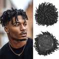 Short Dreadlock Hair Topper Wig with Clip in Braided Hair Half Wigs for Men Short Synthetic Dreadlocks Hair Pieces Toupee Afro Hair for Men And Men Topper Wiglets Hairpieces for Thinning Hair (1B), Christmas Wig