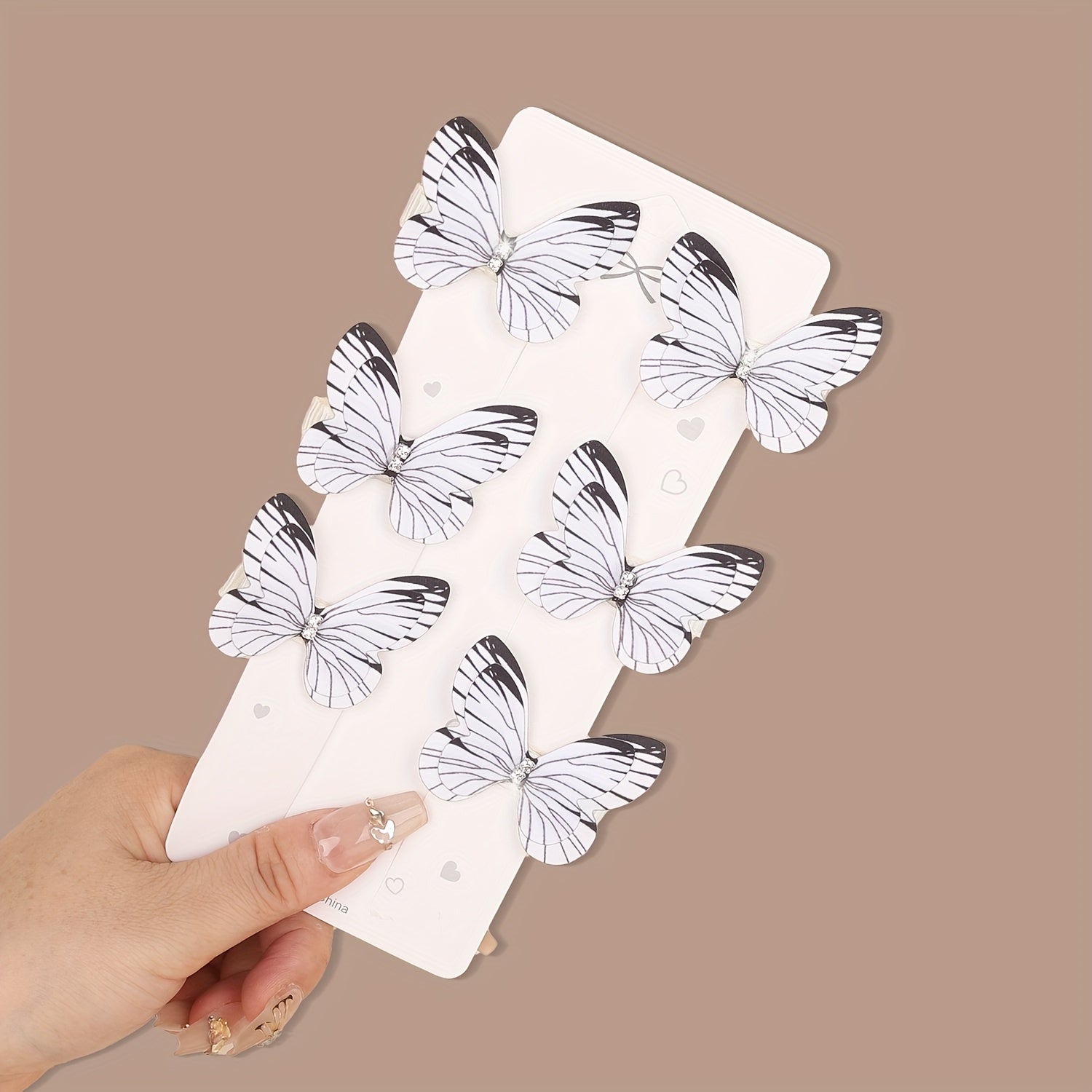 12pcs/set New Luxury Shiny Sequin Double-layer Butterfly Clip, Women'S Fashionable Double-layer Acrylic Butterfly Hair Clip, Suitable For Daily And Holiday Party Wear, Women'S Y2k Headwear Hair Accessories