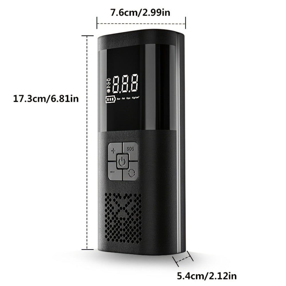 Tire Inflator Portable Air Compressor, 150PSI Car Tire Air Pump With Tire Pressure Gauge, LED, 3X Fast One-Button Smart Cordless Tire Air Pump For Cars, Motorcycles, Bicycles, Balls, Etc.