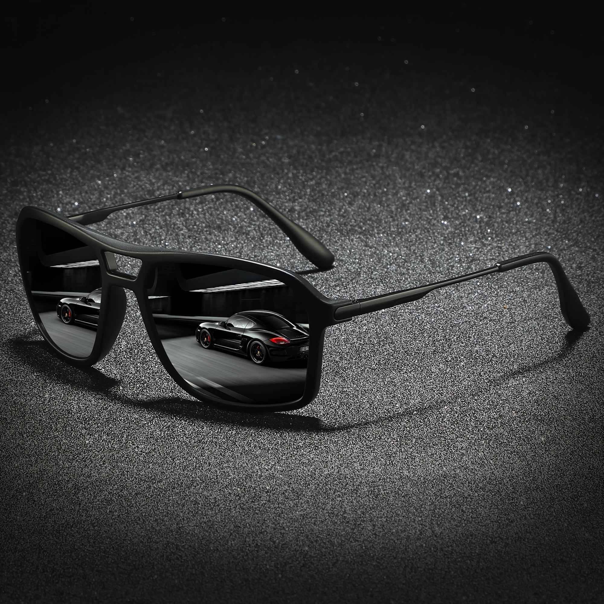 Unisex & Men'S Polarized Sunglasses UV400 - Outdoor Fishing, Driving, Sports with Lightweight Square Frame & Flexible Spring, Slim Comfort Fit Temples