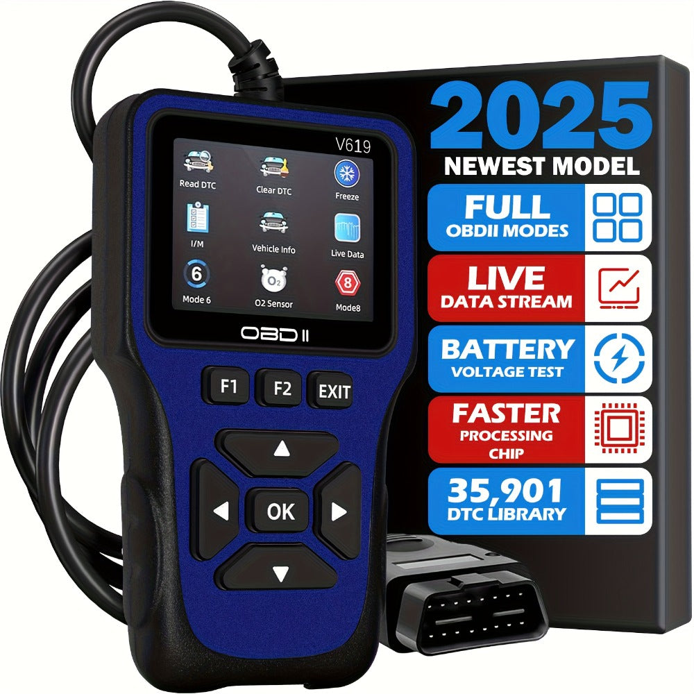 OBD2 Scanner Diagnostic Tool, Check Engine Code Reader OBD2 Scanner with Reset, Mode 6, Mode 8 & I/M Readiness, Auto Check Engine Light Car Diagnostic Scan Tool for All OBDII Car Since 1996