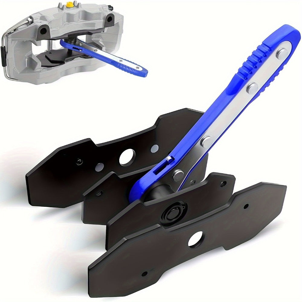 Brake Caliper Press Tool Car Piston Spreader Pad 360 Degree Swing Ratchet Hand Wrench Expander For Single Twin Quad Piston Disc Brake Vehicle