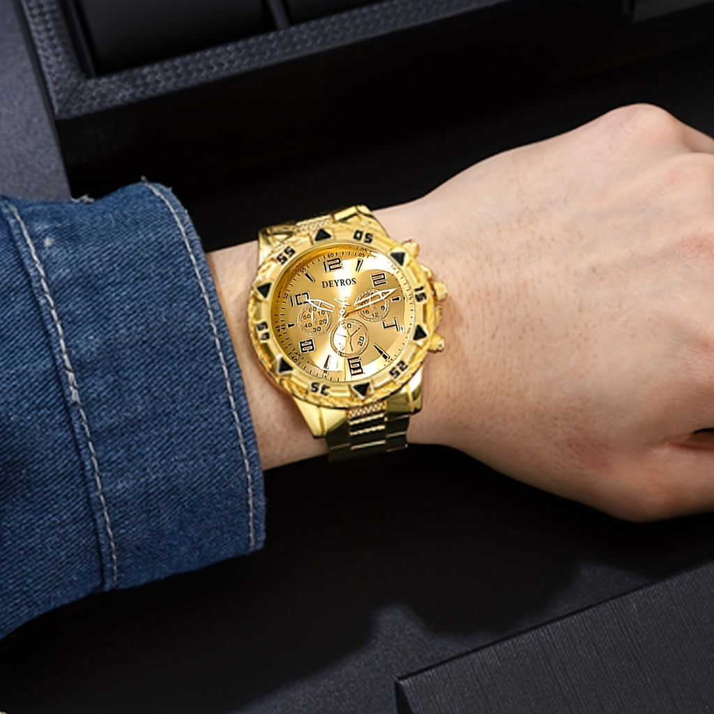 Set of 6 Men'S Watches, Stylish Classic Luxury Quartz Analog Timepieces in Stainless Steel, Perfect Gift Option for Men'S Wrist Watch, Reloj Para Hombre