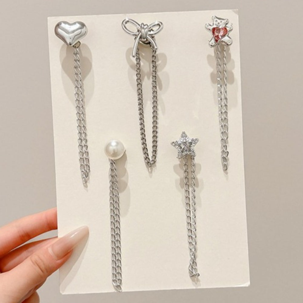 20pcs Clothing Shortening Tool, Decorative Buckle Chain at the Hem of Clothes and Pants, Firmly Fixed, Durable Metal Invisible Pin, Fashion Chain for Clothing Accessories, Suitable for Daily Wear and Clothing Matching