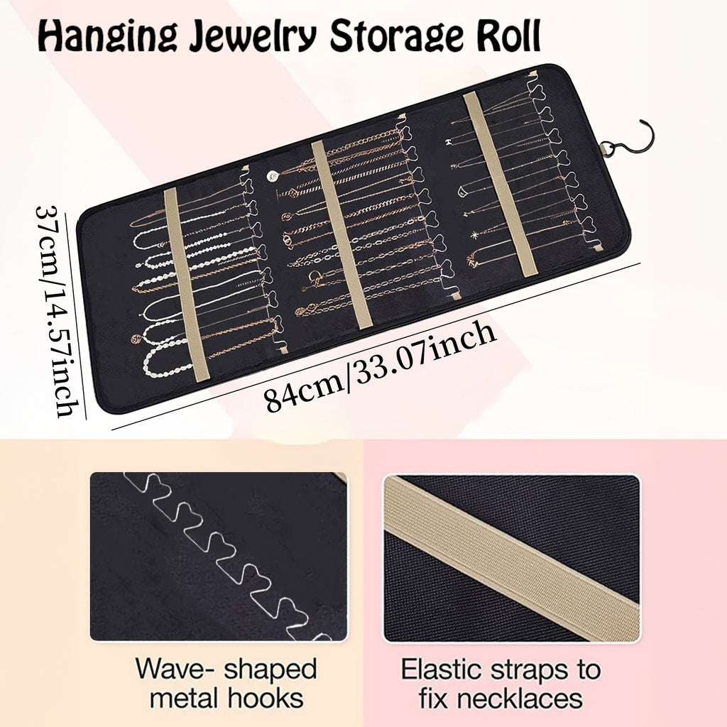 Dual-sided Hanging Jewelry Organizer with 360 Degree Rotating Hanger, for Earring Bracelet Ring Chain with Rotating Hanger