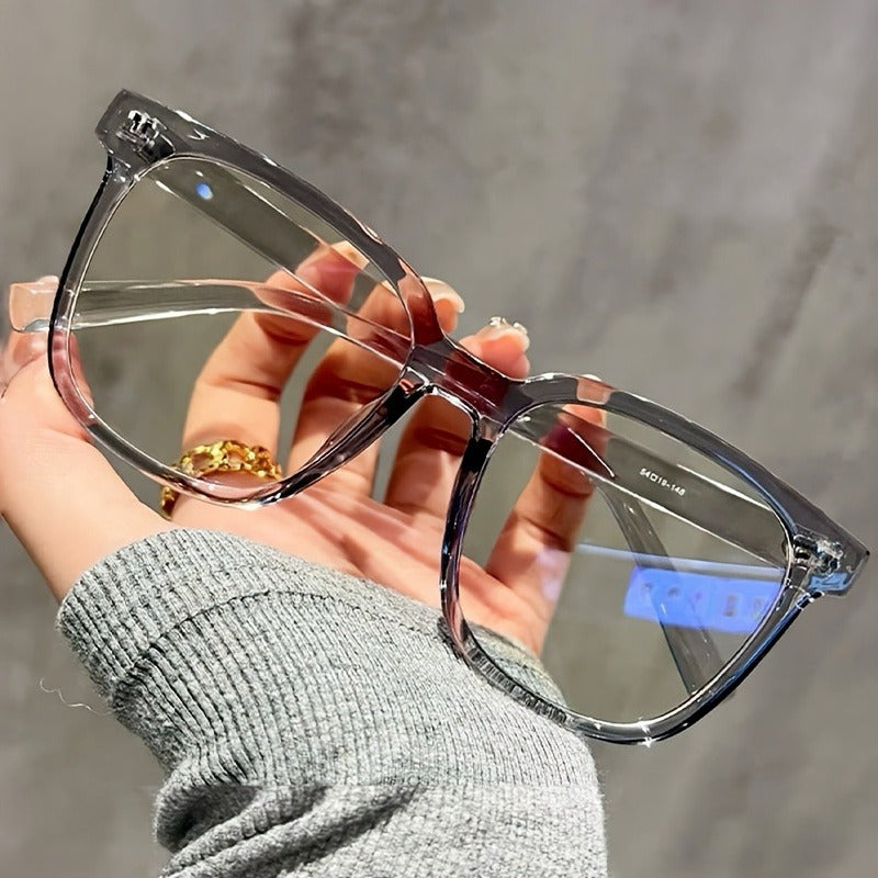 3 Pairs Unisex Anti-Blue Light Glasses - Stylish Campus Style, Clear Black Frames, Facial Trimming Designs, 3 Rectangular Styles for Digital Screens & Daily Wear