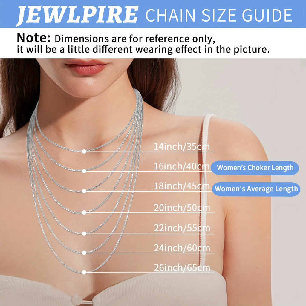 Delicate Box Chain Made of 925 Sterling Silver, Measuring 0.8MM, Perfect for Women'S Necklaces Available in Lengths of 16, 18, 20, 22, And 24 Inches