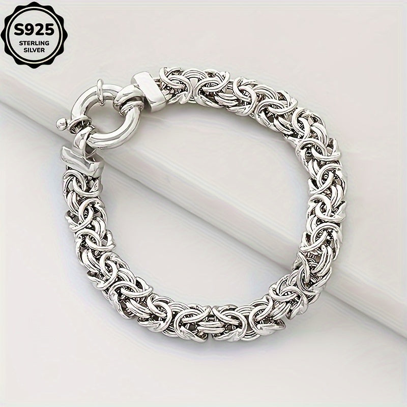 Handmade 925 Sterling Silver Bracelet, 6Mm Classic Unisex