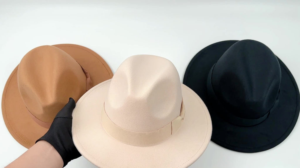 Panama Jazz Cap for Men And Women Featuring a Classic Wide Brim And Bow Knot Design