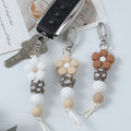 Set of 3 Flower Bead Mini Keychains, Adorable Keychain, Perfect for Holiday Gifts
