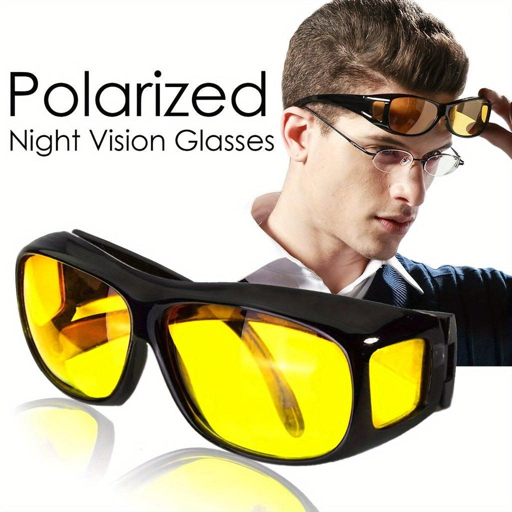 2pcs Set Night Vision Driving Glasses Full View Anti Glare for Men Women HD Day Night Use Sporty Eyewear