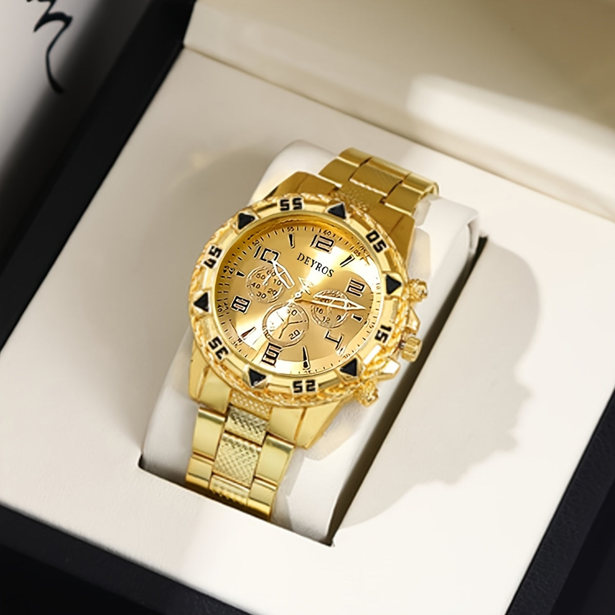 12pcs/Set Men Watch Set, Fashion Stainless Steel Strap Quartz Watches for Men, Classic Pointer Round Dial Date Display Men'S Wrist Watch Business Casual Men'S Watch Set Birthday Valentine'S Day Easter Perfect Gift, Reloj Para Hombre