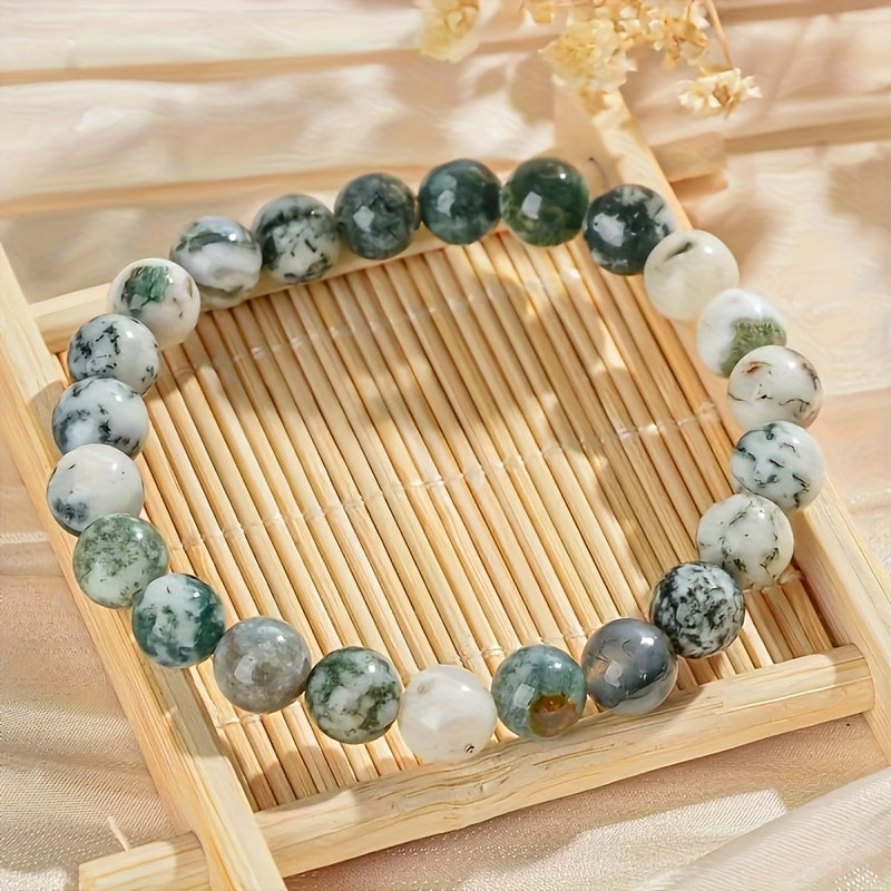 9pcs of 8mm Bohemian  elastic beaded jewelry, suitable for birthdays, holidays and daily wear, suitable for both men and women to wear throughout the year