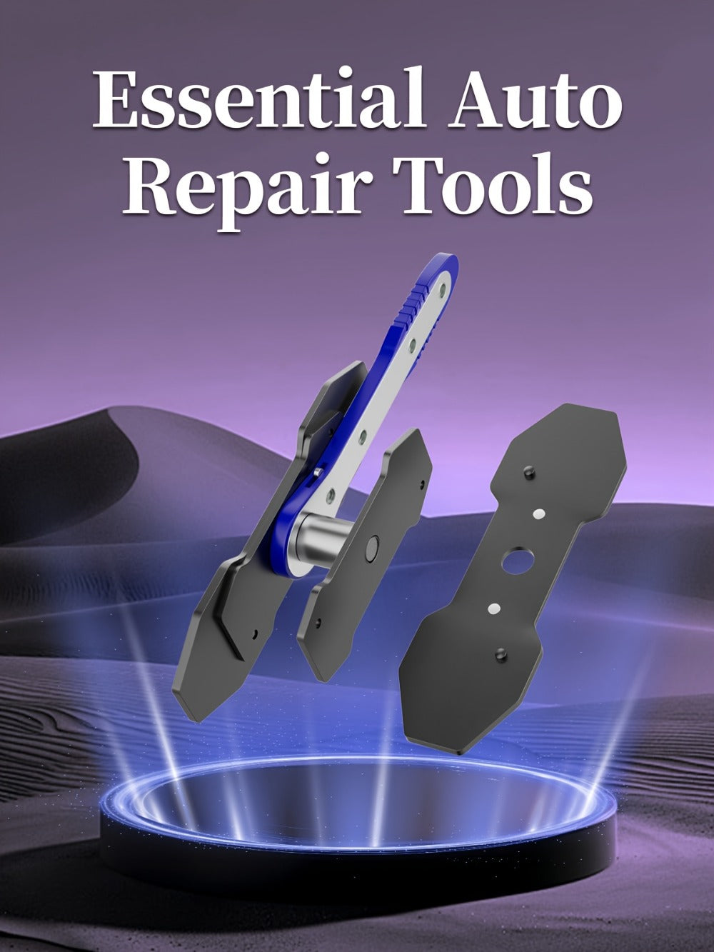 Brake Caliper Press Tool Car Piston Spreader Pad 360 Degree Swing Ratchet Hand Wrench Expander For Single Twin Quad Piston Disc Brake Vehicle