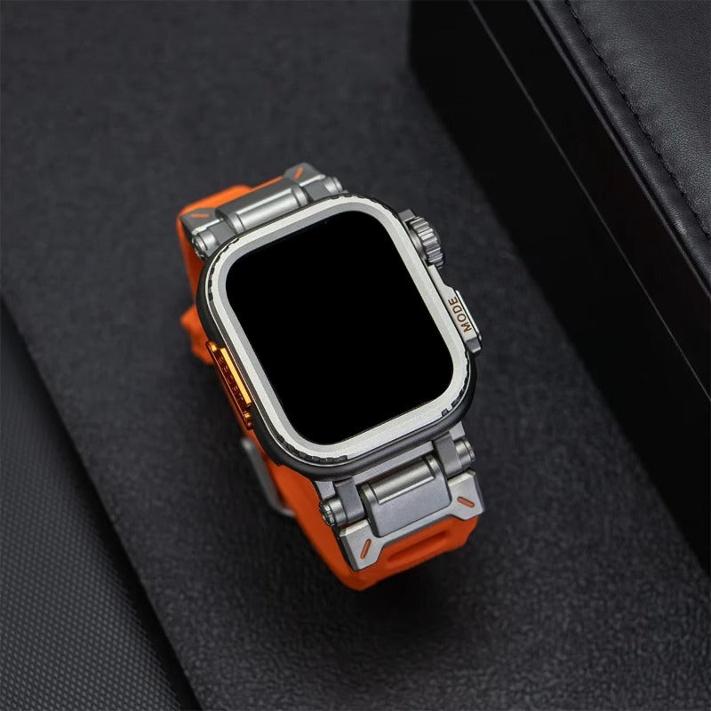 Veuto Stainless Steel Metal Strap, Apple Integrated Case The Watch Strap Additions Are Suitable for Both Men And Women of Apple Watch Iwatch. The Stainless Steel Fashionable Mesh Strap Is Compatible with 11/10/9/8/7/6/Ultra 2 SE Ultra 2