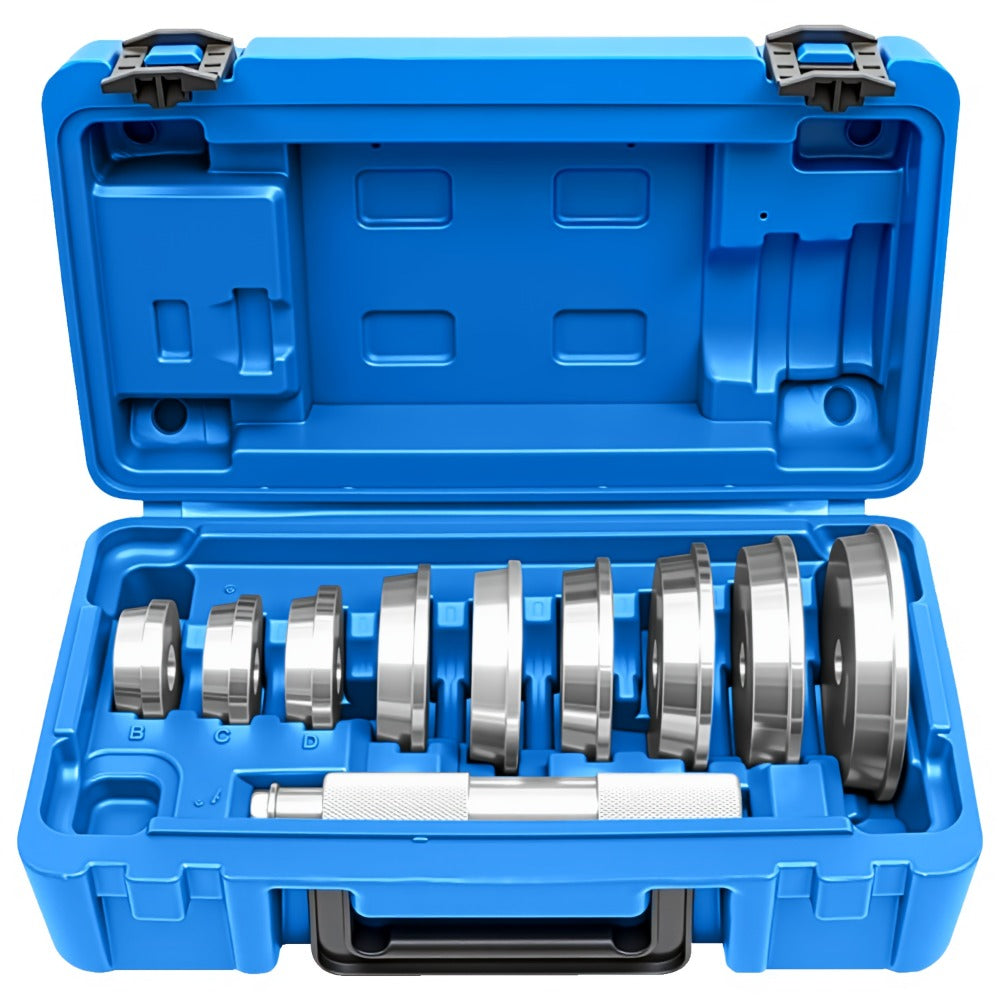 Bearing Press Kit, 10pcs Bearing Race and Seal Bushing Driver Installation Set, with Seal Driver and 9 Bearing Adapters, Seal Installation Bearing Driver Kit for Bearing Installation