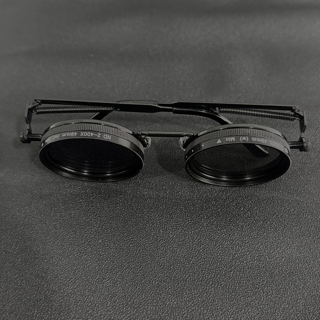Men'S Vintage Steampunk Spin Fashion Glasses - Adjustable Brightness, Alloy Frames and Black/Grey Gradually changing Lenses, Interchangeable Lens System for Parties, Casual Wear - Bohemian Eyewear Accessories (Not Glasses), Without Battery