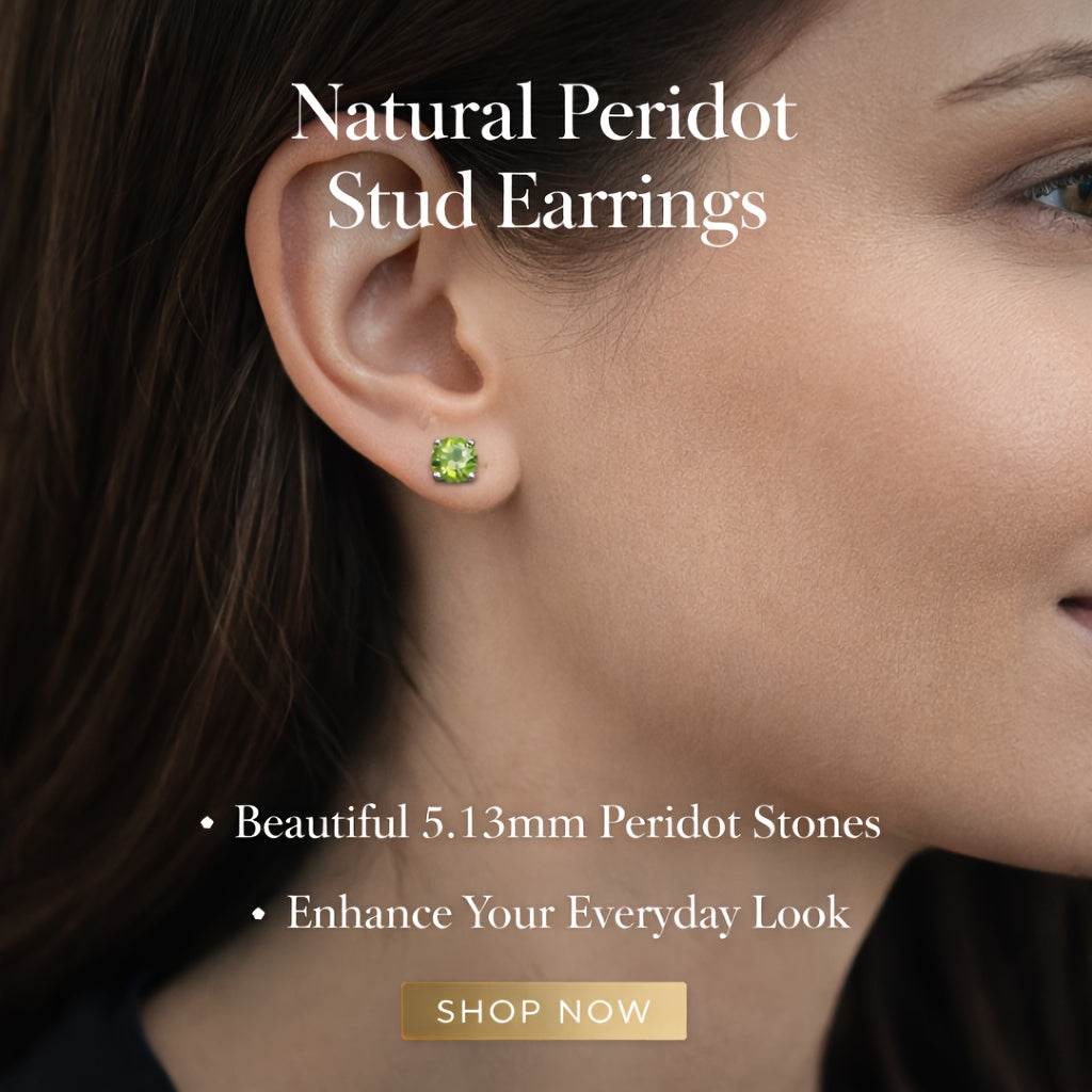 925 Silver Natural Peridot Earrings, Featuring an Elegant And Minimalist Design, Suitable for Women, Perfect for Casual Attire, Parties, And Special Occasions, Making It an Excellent Gift Choice
