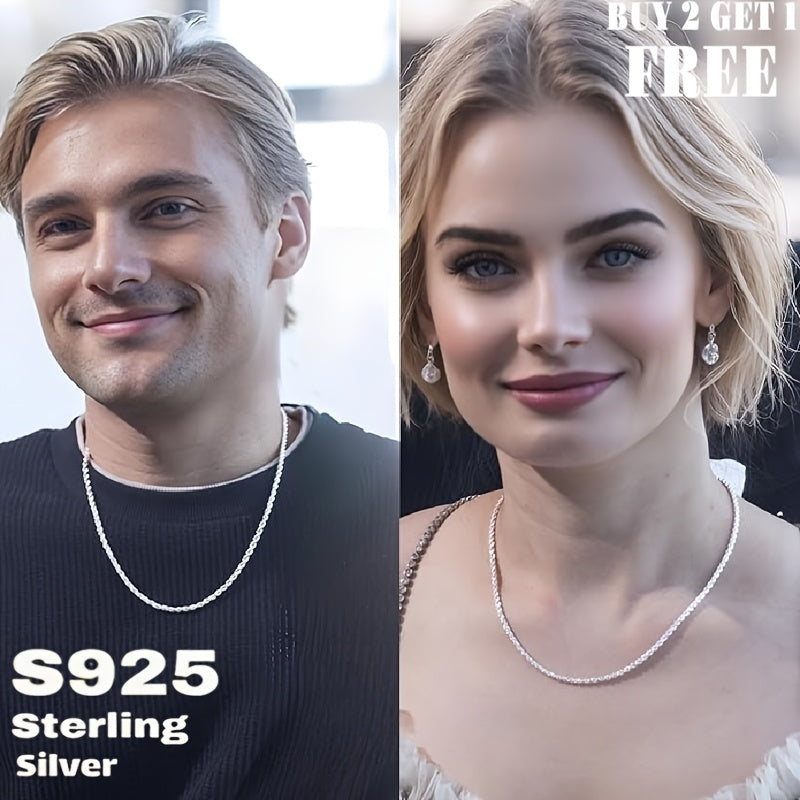 1pc Of 925 Sterling Silvery Sparkling Minimalist Necklace for Men And Women, Sky Star Necklace, Fashionable And Simple Design, Wear It to Make You Dazzling, A Perfect Gift for Lovers And Parents, Comes with A Gift Box, Buy 2 Get 1 Free