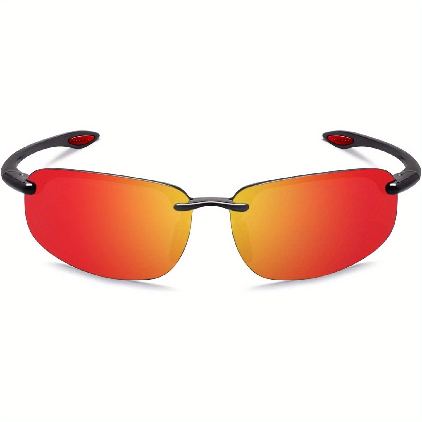 Polarized Sunglasses for Men & Women - Tr90 Rimless Frame, Protection, Lightweight & Durable for Running, Fishing, Baseball, Outdoor Activities, Sunglasses, Fishing Eyewear, Sleek Design, Comfortable Fit, Versatile Shades, Fitness Lovers, Stylish Shades,
