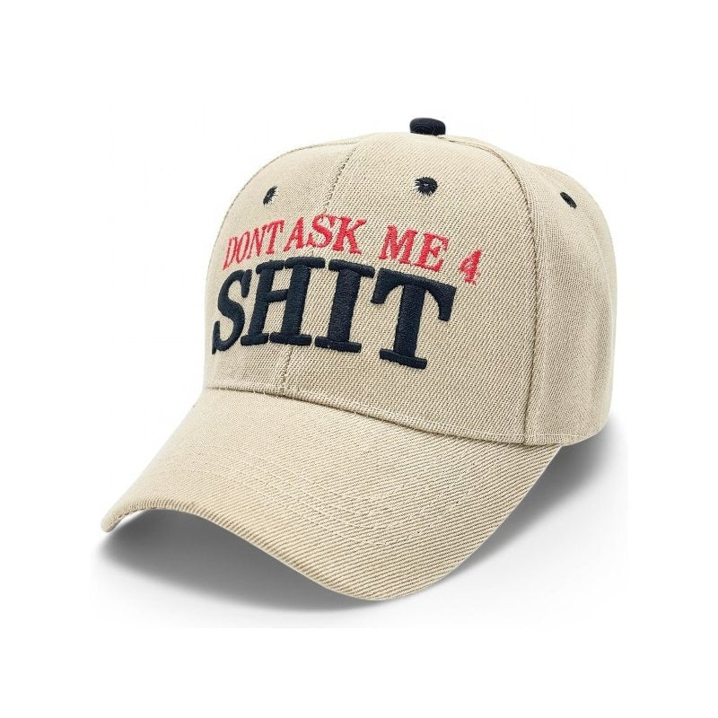 "DONT ASK ME 4 SHIT" Funny BASEBALL CAP Unique Embroidered BASEBALL CAP Adjustable, UV protection Design For American, Perfect for Outdoor Activities, Casual Show your Personality
