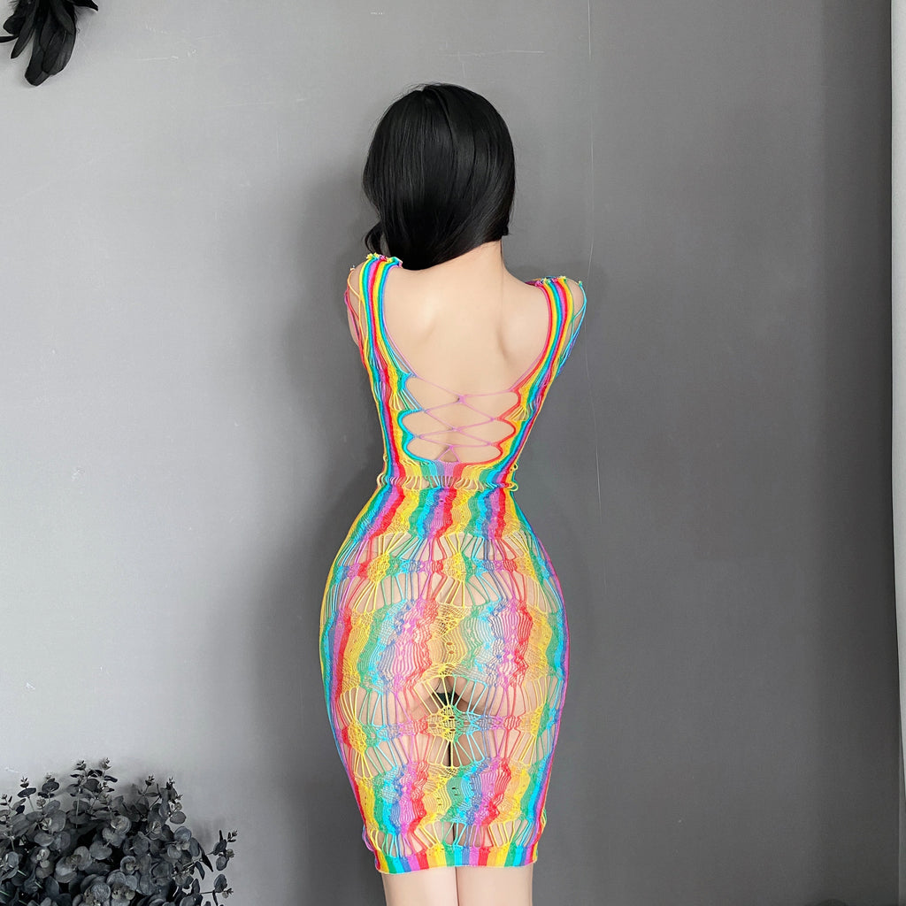 W-0010  Erotic lingerie jacquard sexy colorful mesh