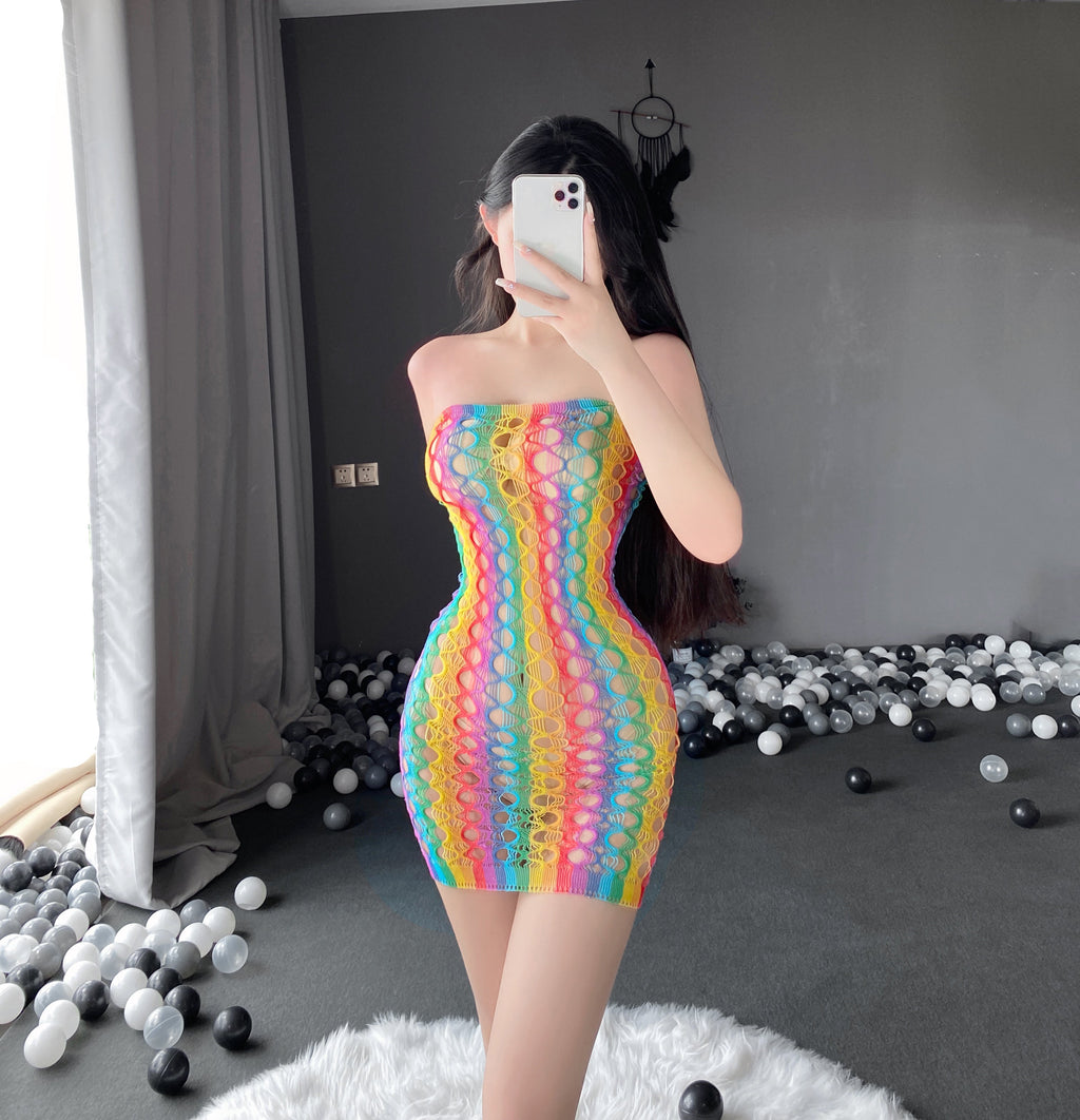 W-0001  Erotic lingerie jacquard sexy colorful mesh